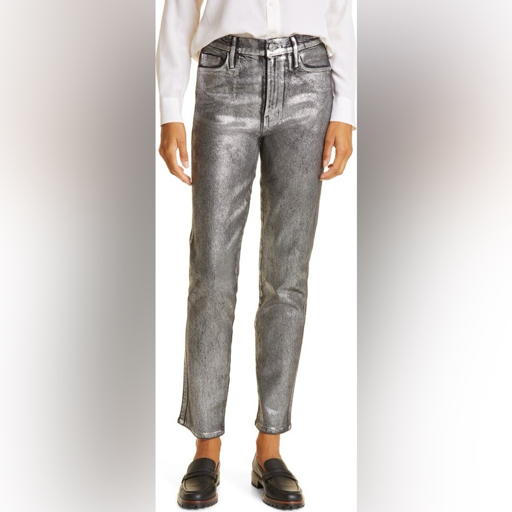 Frame Le Sylvie Slender Straight Leg High Rise Jeans, Size 26